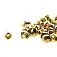 Abalorios facetadas True2™ Fire Polished 2mm - Crystal California gold rush